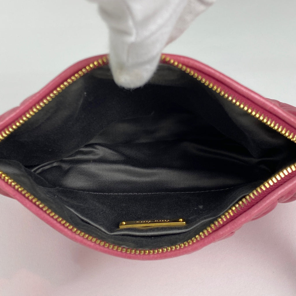 ミュウ ミュウ マテラッセ ショルダーバッグ 2WAY ポーチ ショルダーバッグ レザー ピンク レディース 【中古】brbag