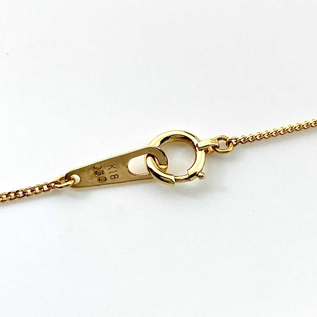 メレダイヤ デザインネックレス YG イエローゴールド ペンダント ネックレス K18 ダイヤモンド レディース 【中古】nbjwl