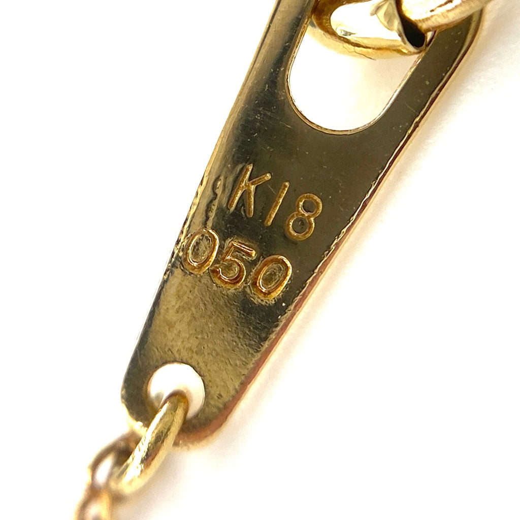 メレダイヤ デザインネックレス YG イエローゴールド ペンダント ネックレス K18 ダイヤモンド レディース 【中古】nbjwl