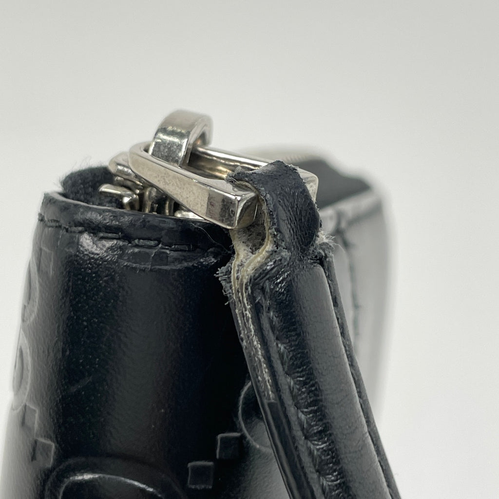 グッチ グッチシマ ラウンドファスナー 長財布 ラウンドジップ 長財布 シマレザー ブラック 408889 メンズ 【中古】brbag