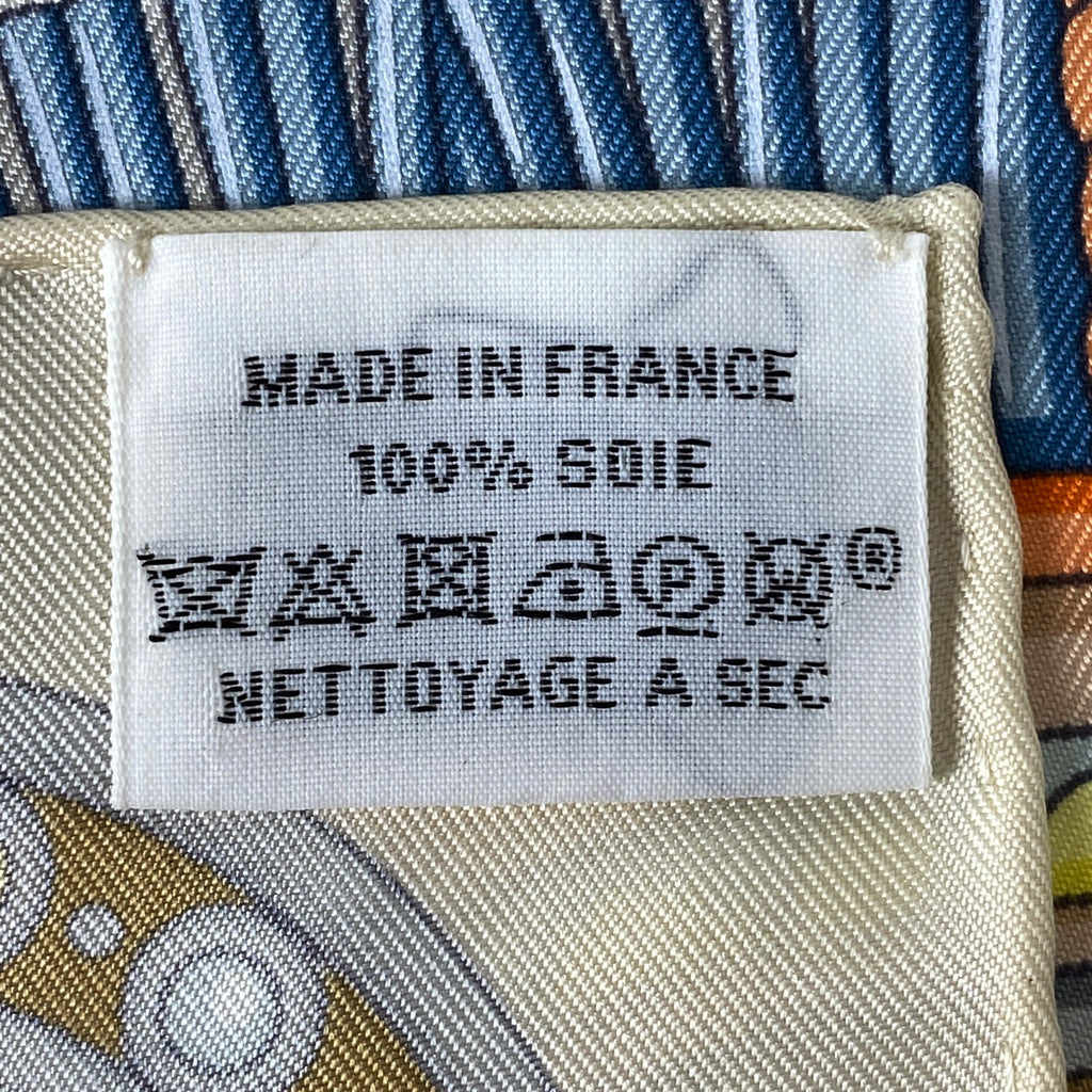 エルメス カレ 90 HARNAIS DE COEUR アルネ ドゥ クール スカーフ シルク クリーム マルチカラー レディース 【中古】brbag