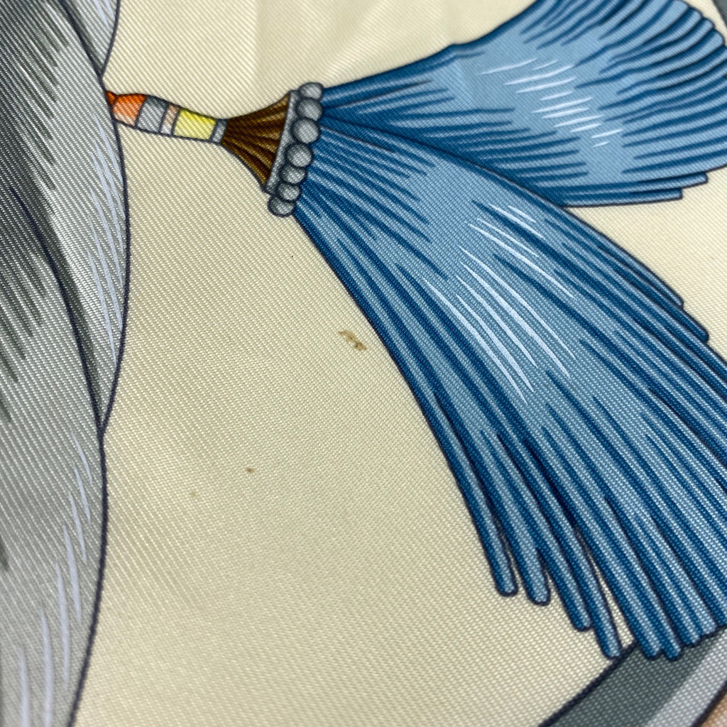 エルメス カレ 90 HARNAIS DE COEUR アルネ ドゥ クール スカーフ シルク クリーム マルチカラー レディース 【中古】brbag