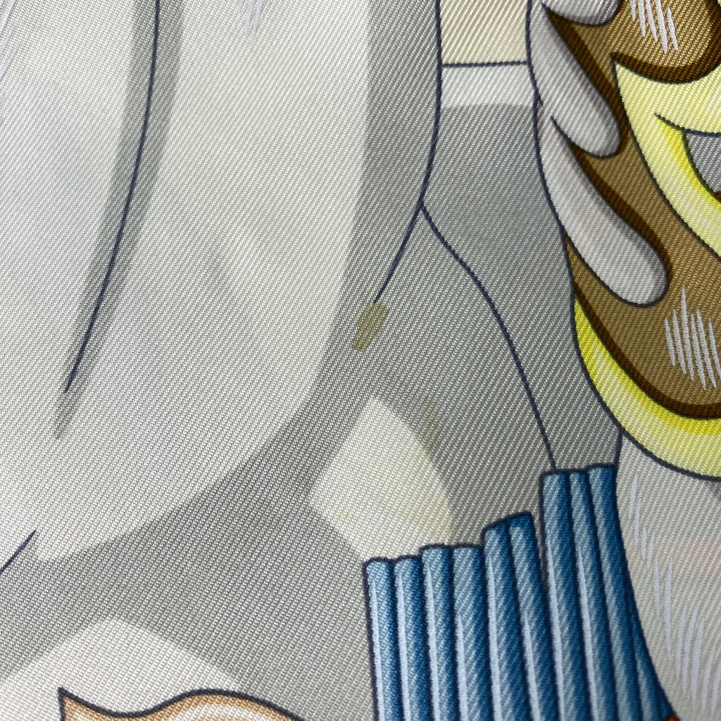 エルメス カレ 90 HARNAIS DE COEUR アルネ ドゥ クール スカーフ シルク クリーム マルチカラー レディース 【中古】brbag