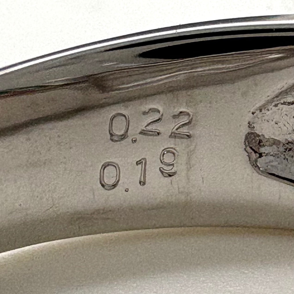 トルマリン デザインリング WG ホワイトゴールド 指輪 メレダイヤ リング 14号 Pt900 ダイヤモンド レディース 【中古】nbjwl