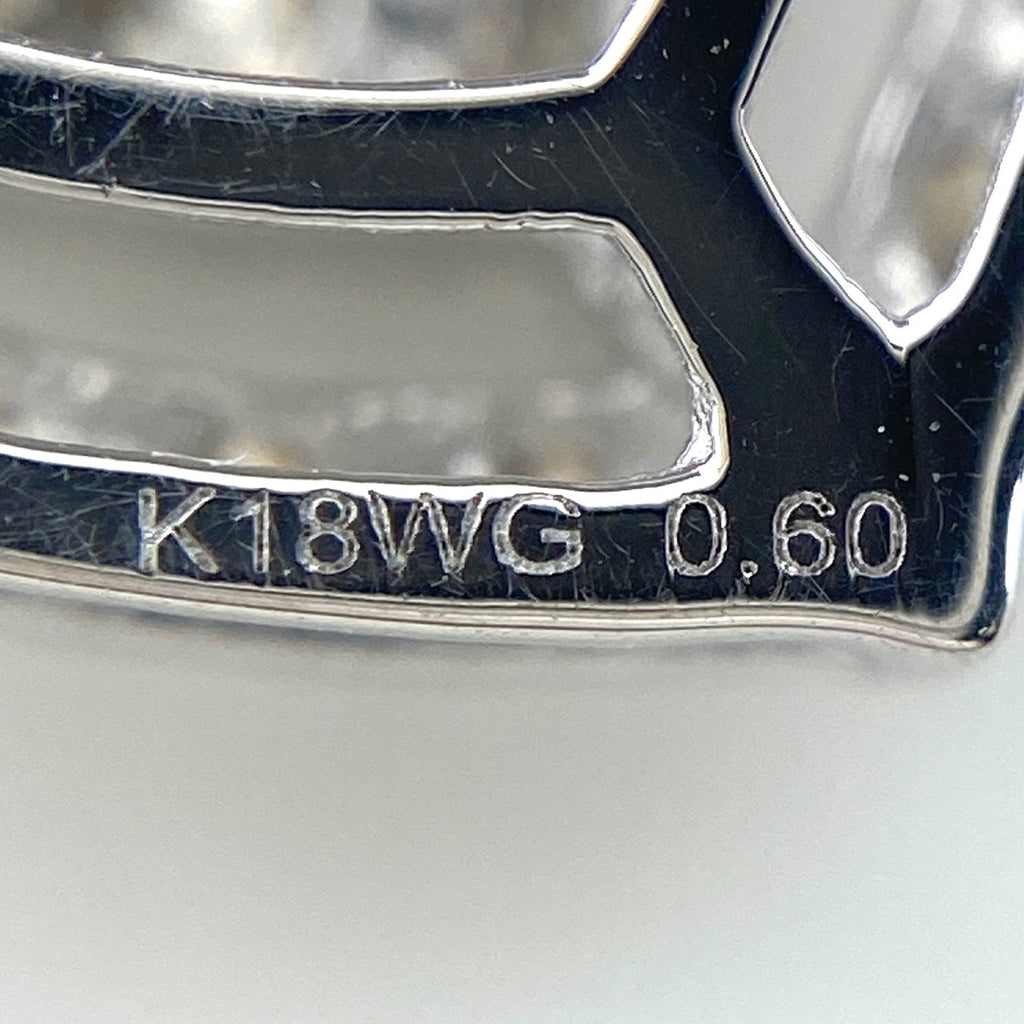 ハートモチーフ デザインリング WG ホワイトゴールド ペンダント ネックレス K18 WG ダイヤモンド レディース 【中古】nbjwl