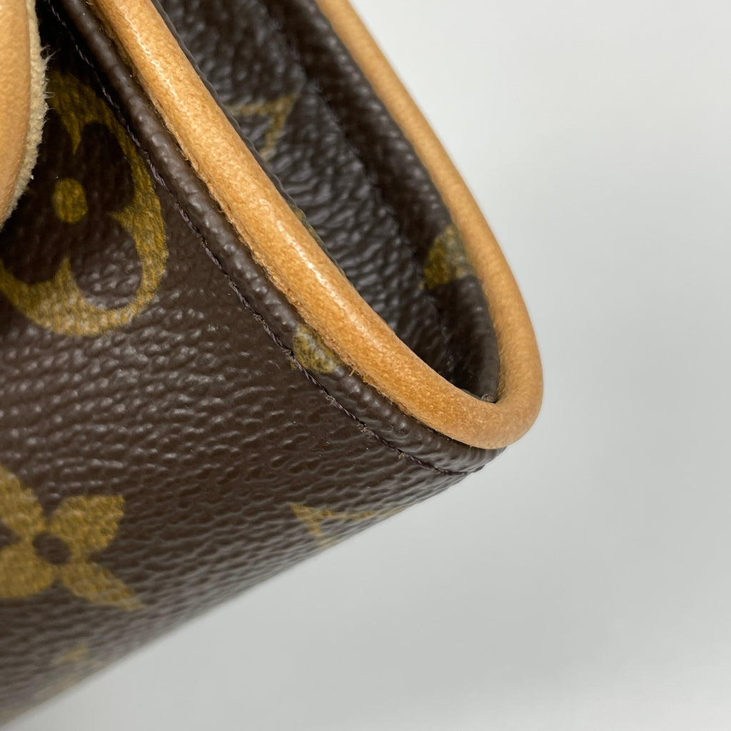 ルイ・ヴィトン ポシェットツイン PM クラッチバッグ 2WAY ショルダーバッグ モノグラム ブラウン M51854 レディース 【中古】brbag