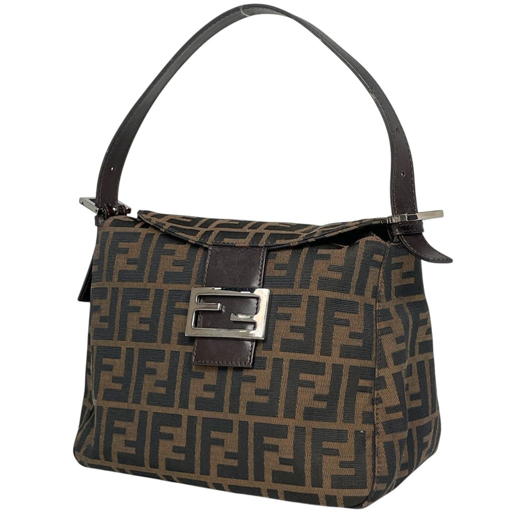 フェンディ ズッカ柄 ショルダーバッグ ワンショルダー マンマバゲット ショルダーバッグ キャンバス ブラウン レディース 【中古】brbag