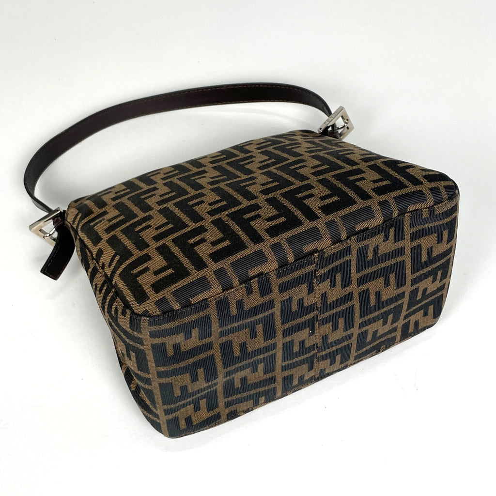 フェンディ ズッカ柄 ショルダーバッグ ワンショルダー マンマバゲット ショルダーバッグ キャンバス ブラウン レディース 【中古】brbag