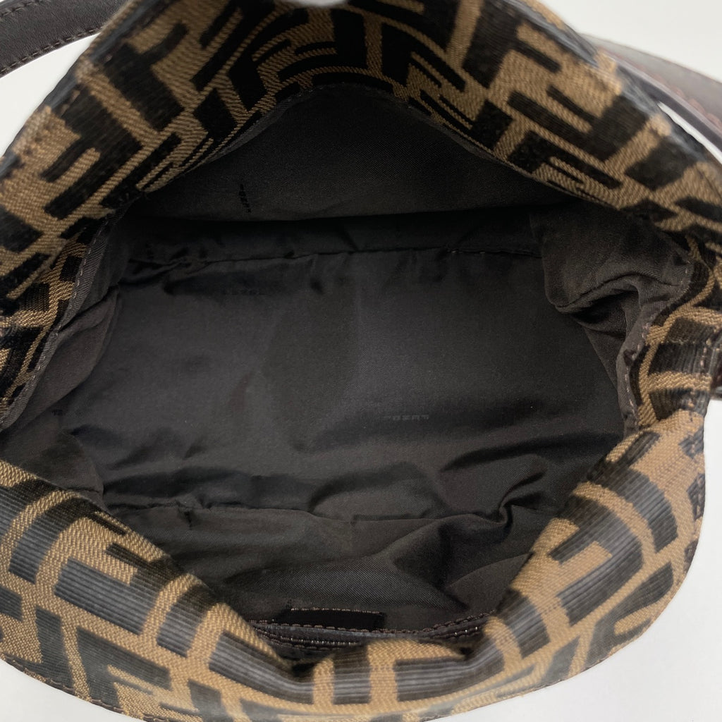 フェンディ ズッカ柄 ショルダーバッグ ワンショルダー マンマバゲット ショルダーバッグ キャンバス ブラウン レディース 【中古】brbag