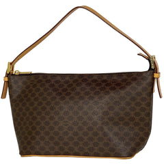 セリーヌ マカダム柄 ハンドバッグ ショルダーバッグ アクセサリーポーチ ハンドバッグ コーティングキャンバス ブラウン レディース 【中古】brbag