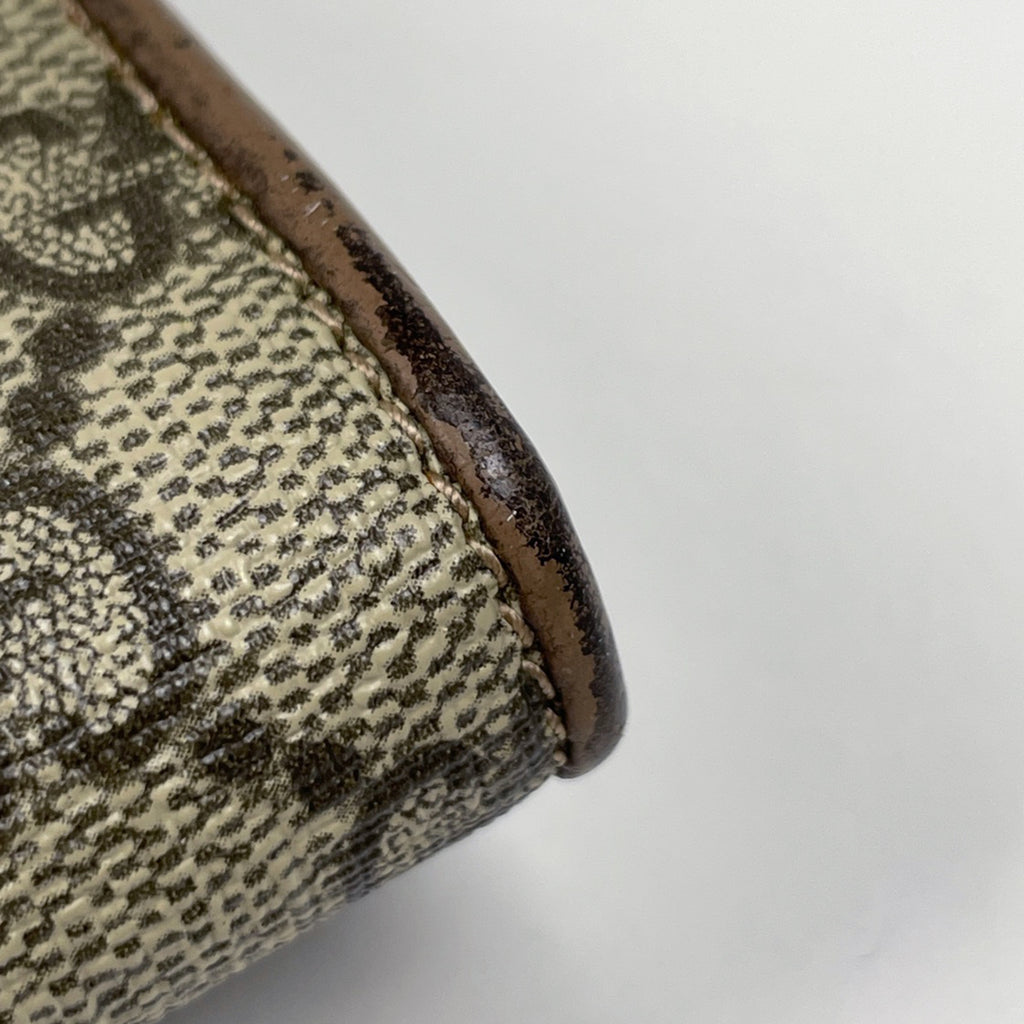 グッチ オフィディアGG 二つ折り 長財布 チェーンウォレット シェリーライン ウェブ 長財布 コーティングキャンバス ブラウン レディース 【中古】brbag