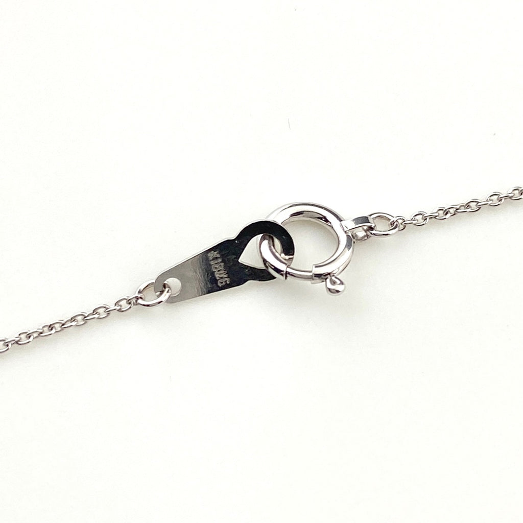 メレダイヤ デザインネックレス WG ホワイトゴールド ペンダント ネックレス K18 WG ダイヤモンド レディース 【中古】nbjwl