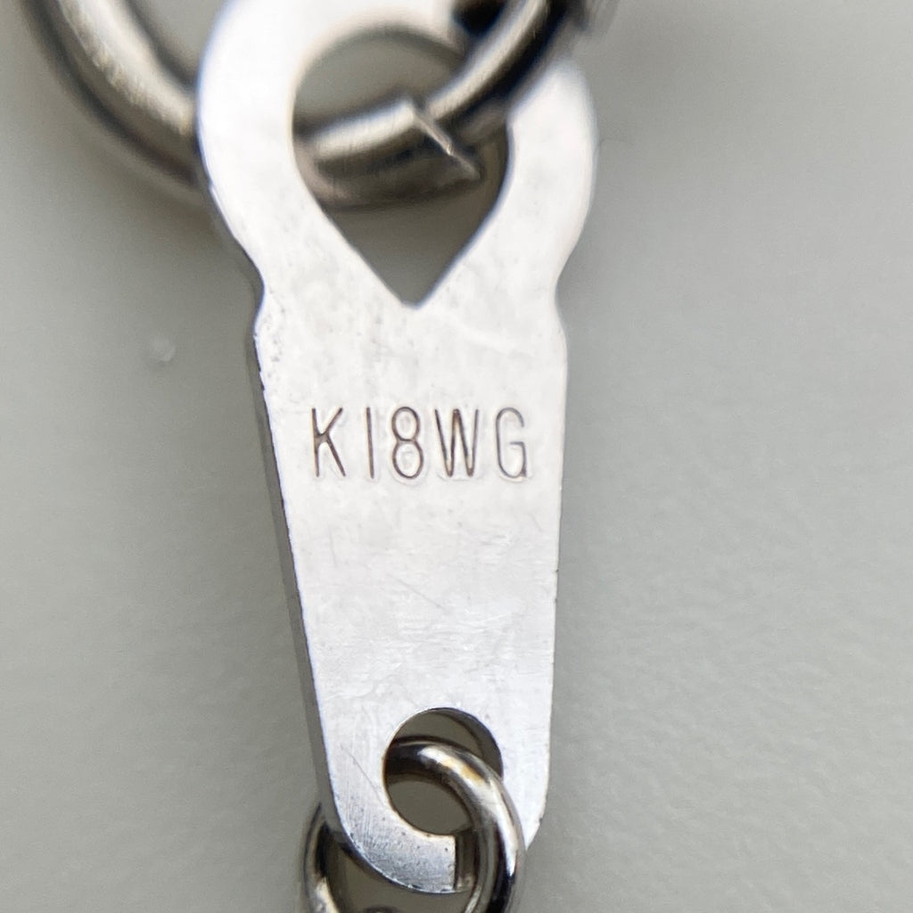 メレダイヤ デザインネックレス WG ホワイトゴールド ペンダント ネックレス K18 WG ダイヤモンド レディース 【中古】nbjwl