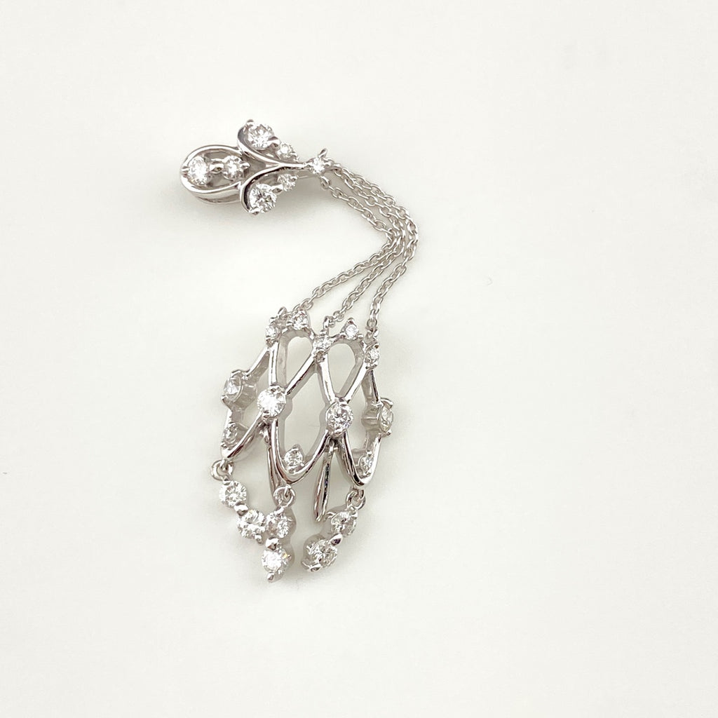 メレダイヤ ペンダントトップ WG ホワイトゴールド ペンダントトップ K18 WG ダイヤモンド レディース 【中古】nbjwl