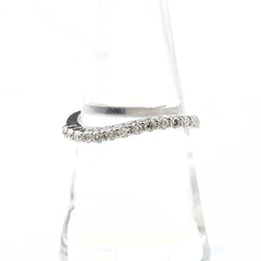 メレダイヤ デザインリング WG ホワイトゴールド 指輪 リング 13号 K18 WG ダイヤモンド レディース 【中古】nbjwl