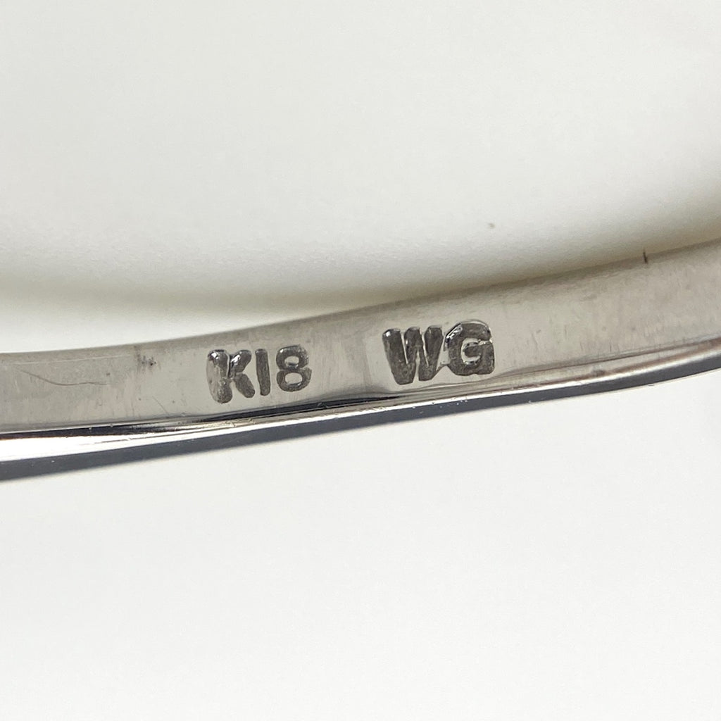 メレダイヤ デザインリング WG ホワイトゴールド 指輪 リング 13号 K18 WG ダイヤモンド レディース 【中古】nbjwl