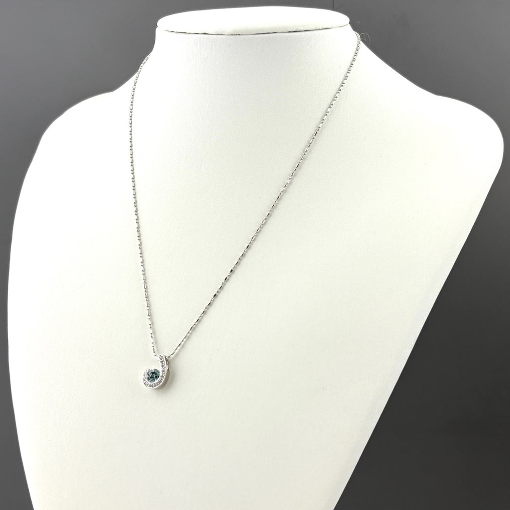 ダイヤモンド デザインネックレス プラチナ メレダイヤ ペンダント ネックレス Pt900 Pt850 ダイヤモンド レディース 【中古】nbjwl