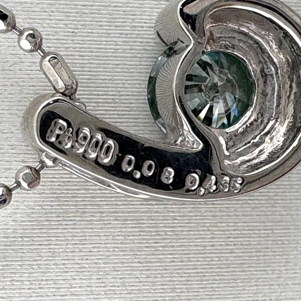 ダイヤモンド デザインネックレス プラチナ メレダイヤ ペンダント ネックレス Pt900 Pt850 ダイヤモンド レディース 【中古】nbjwl