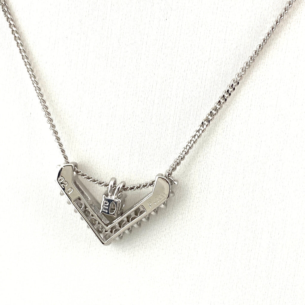 メレダイヤ デザインネックレス プラチナ ペンダント ネックレス Pt900 Pt850 ダイヤモンド レディース 【中古】nbjwl
