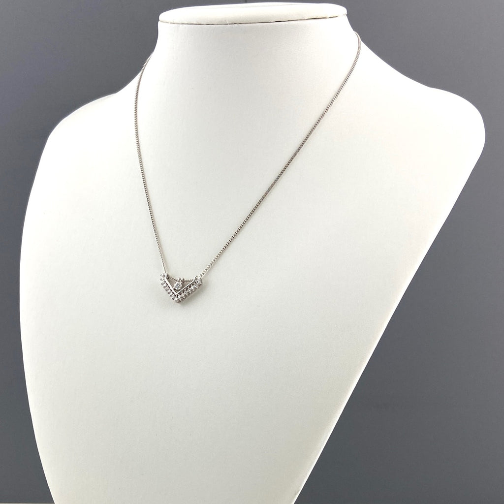 メレダイヤ デザインネックレス プラチナ ペンダント ネックレス Pt900 Pt850 ダイヤモンド レディース 【中古】nbjwl