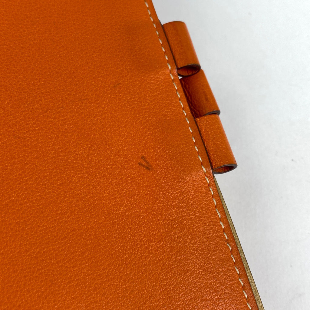 エルメス アジェンダ ヴィジョン 手帳カバー 手帳・ブックカバー ヴォースイフト オレンジ レディース 【中古】brbag