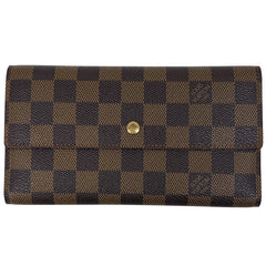 ルイ・ヴィトン ポルトフォイユ インターナショナル 札入れ 小銭入れ 三つ折り 長財布 ダミエ ブラウン N61217 レディース 【中古】brbag