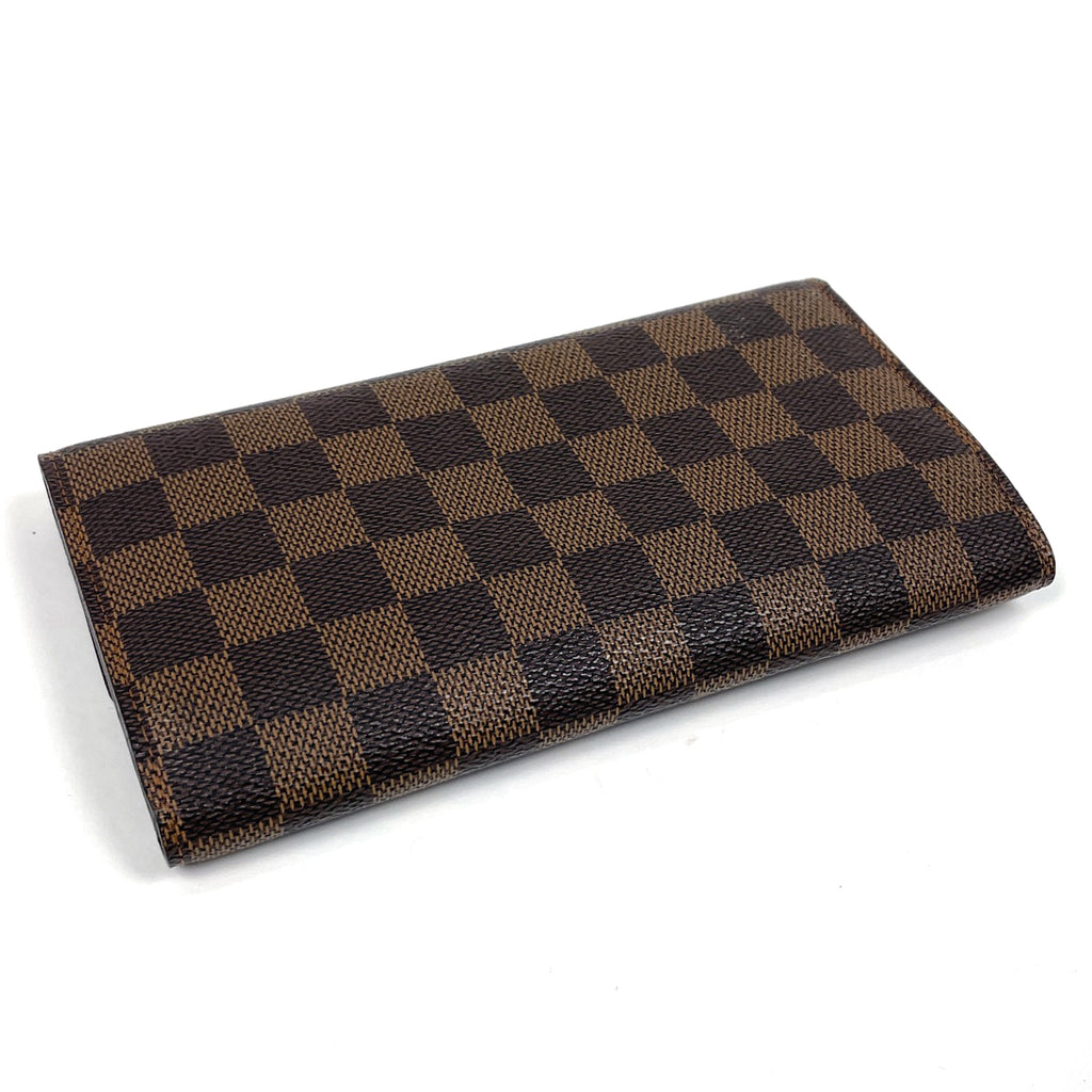 ルイ・ヴィトン ポルトフォイユ インターナショナル 札入れ 小銭入れ 三つ折り 長財布 ダミエ ブラウン N61217 レディース 【中古】brbag