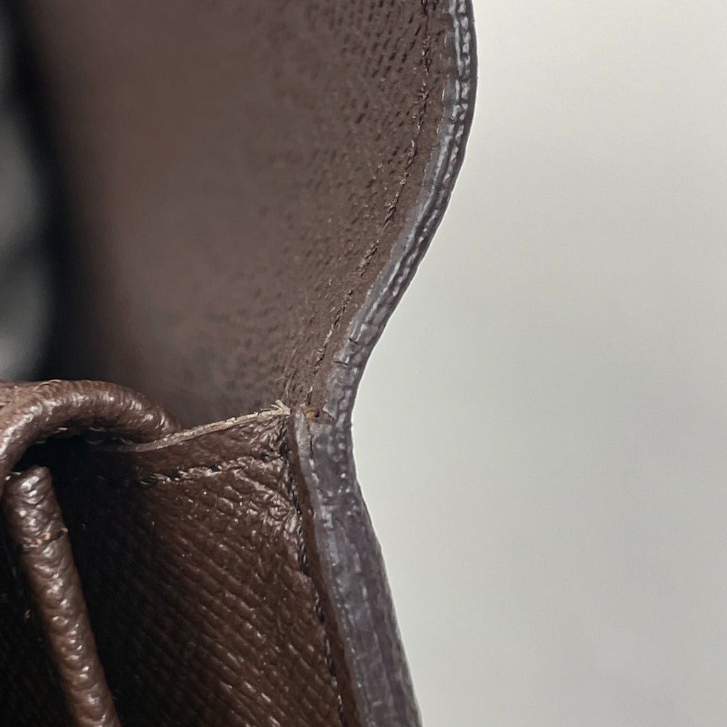 ルイ・ヴィトン ポルトフォイユ インターナショナル 札入れ 小銭入れ 三つ折り 長財布 ダミエ ブラウン N61217 レディース 【中古】brbag