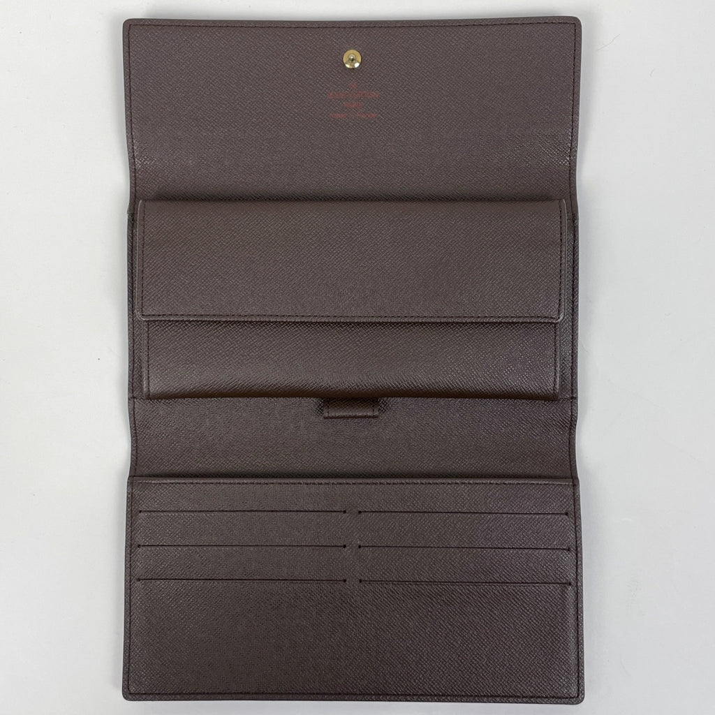 ルイ・ヴィトン ポルトフォイユ インターナショナル 札入れ 小銭入れ 三つ折り 長財布 ダミエ ブラウン N61217 レディース 【中古】brbag