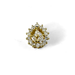 メレダイヤ ペンダントトップ YG イエローゴールド ペンダントトップ K18 ダイヤモンド レディース ノンブランドジュエリー 【中古】nbjwl