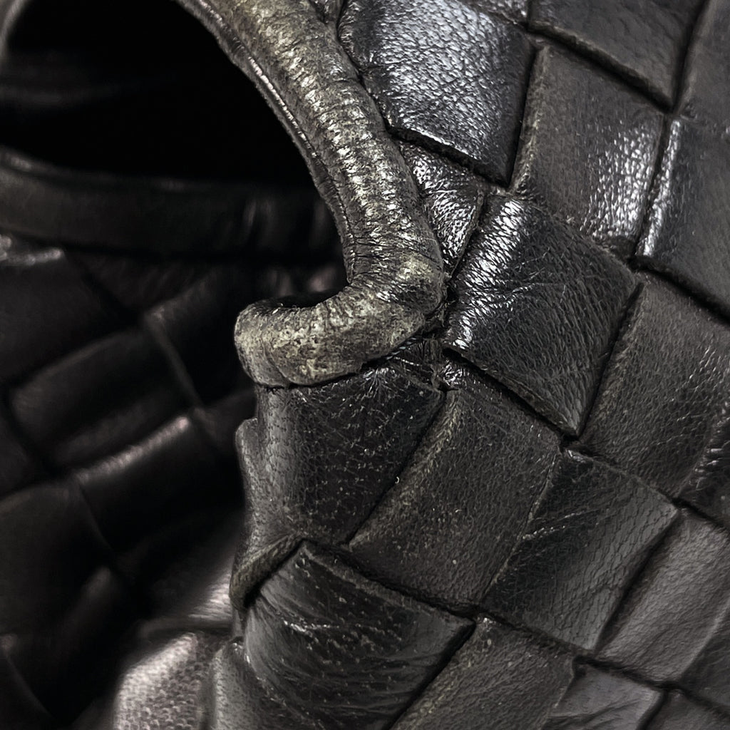 ボッテガヴェネタ イントレチャート ハンドバッグ 2WAY ショルダーバッグ ターンロック ハンドバッグ レザー ブラック レディース 【中古】brbag