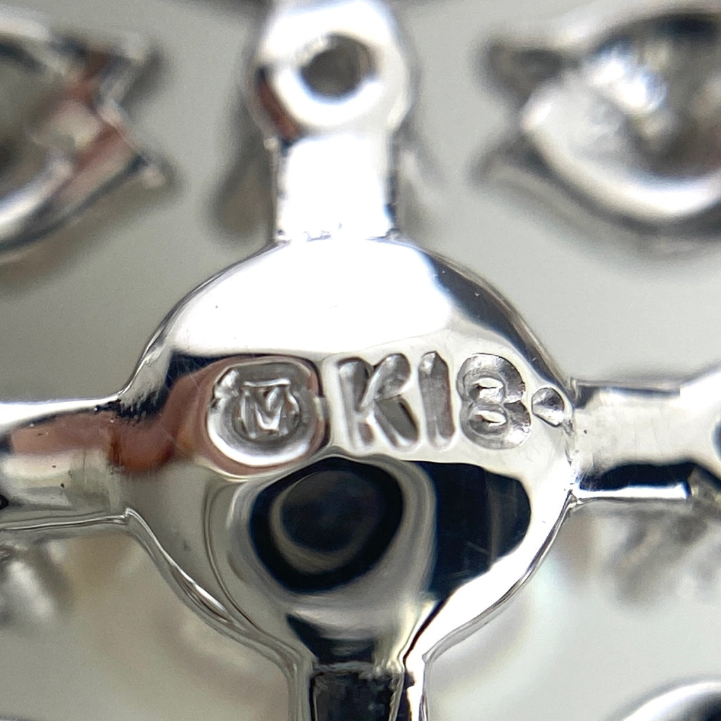 ミキモト パール デザインネックレス ペンダント メレダイヤ 真珠 ネックレス K18 パール ダイヤモンド レディース 【中古】brjwl