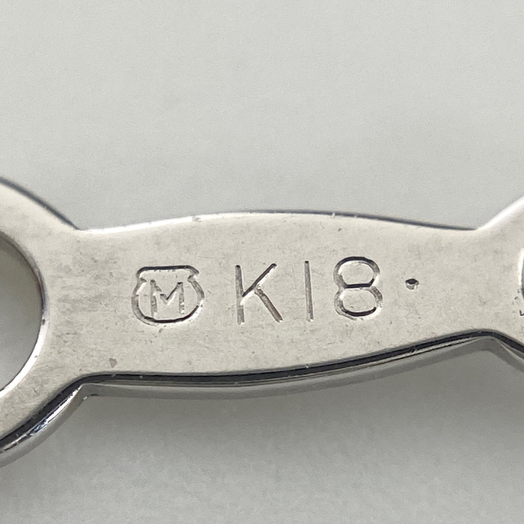 ミキモト パール デザインネックレス ペンダント メレダイヤ 真珠 ネックレス K18 パール ダイヤモンド レディース 【中古】brjwl