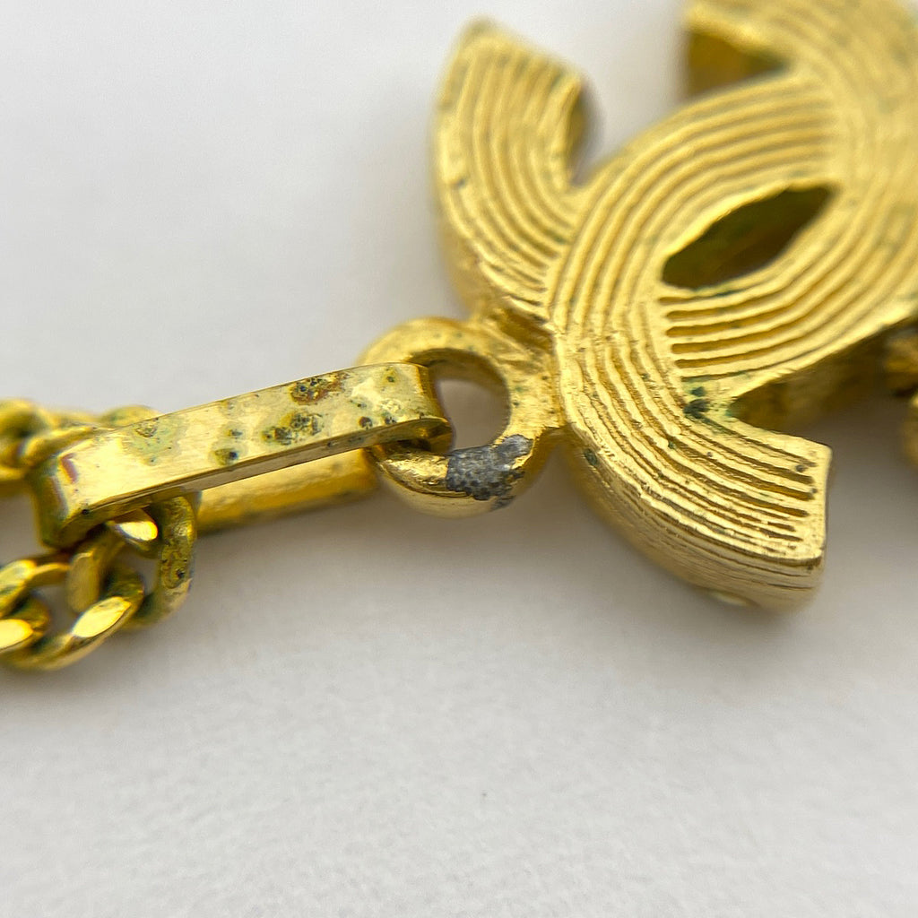 シャネル GP ネックレス ラインストーン レディース 中古 bracc