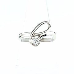 ダイヤモンド デザインリング プラチナ 指輪 リング 19号 Pt900 ダイヤモンド メンズ 【中古】nbjwl