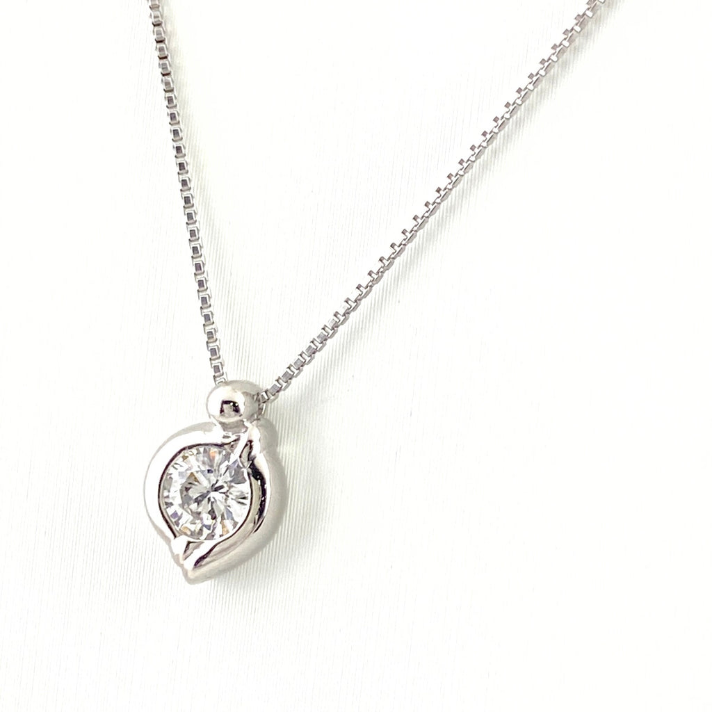 ダイヤモンド デザインネックレス プラチナ ペンダント ネックレス Pt900 Pt850 ダイヤモンド レディース 【中古】nbjwl