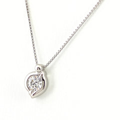 ダイヤモンド デザインネックレス プラチナ ペンダント ネックレス Pt900 Pt850 ダイヤモンド レディース 【中古】nbjwl