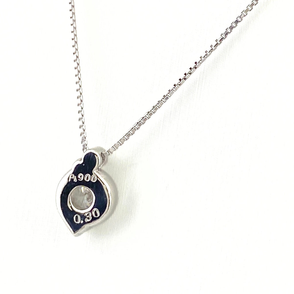 ダイヤモンド デザインネックレス プラチナ ペンダント ネックレス Pt900 Pt850 ダイヤモンド レディース 【中古】nbjwl