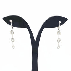 メレダイヤ デザインイヤリング WG ホワイトゴールド イヤリング K18 WG ダイヤモンド レディース 【中古】nbjwl