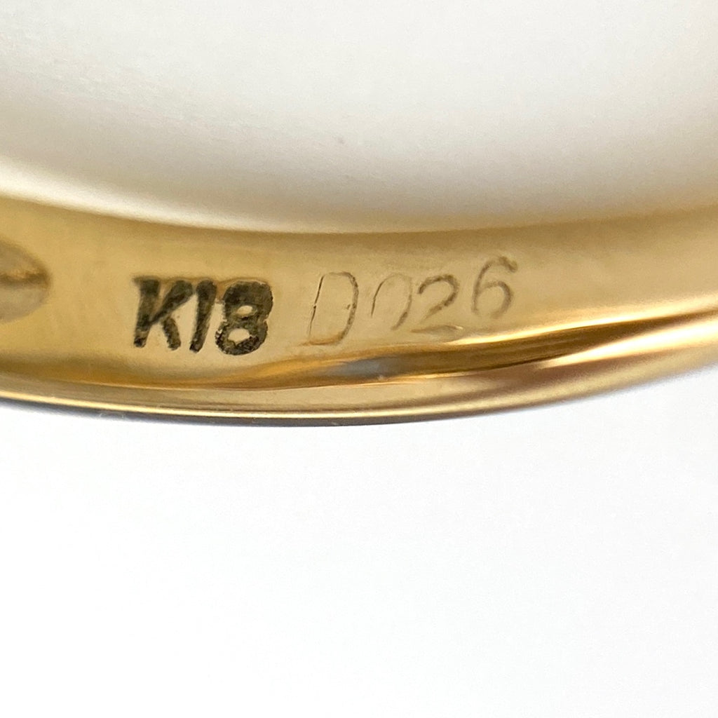 サファイア デザインリング YG イエローゴールド プラチナ 指輪 メレダイヤ リング 14号 K18 Pt900 サファイア レディース 【中古】nbjwl