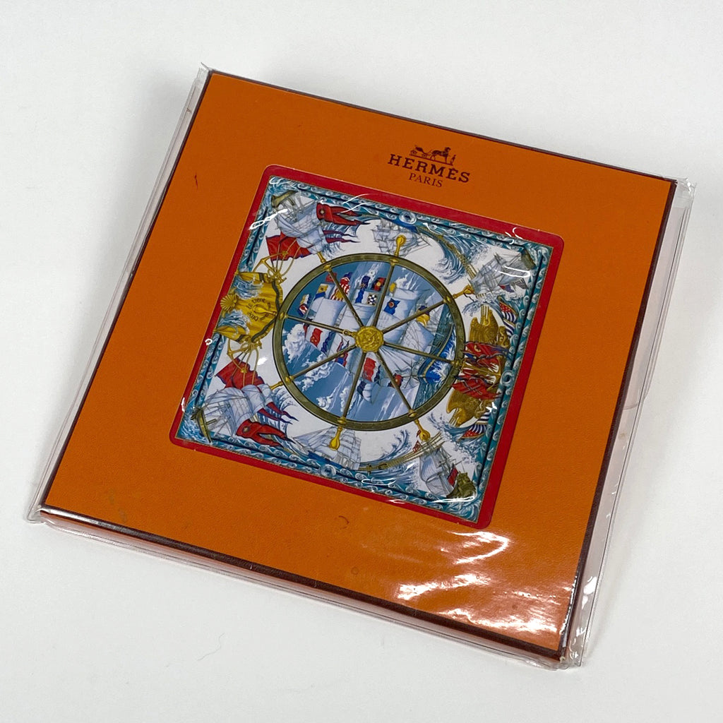 エルメス カレ 90 vive le vent 風よ吹け スカーフ シルク レッド レディース 【中古】brbag