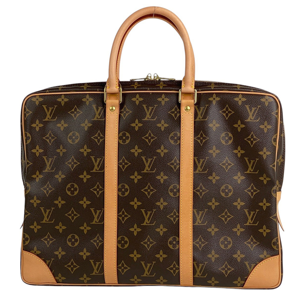 ルイ・ヴィトン ポルトドキュマン ヴォワヤージュ ハンドバッグ 旅行 ビジネスバッグ モノグラム ブラウン M53361 メンズ 【中古】brbag