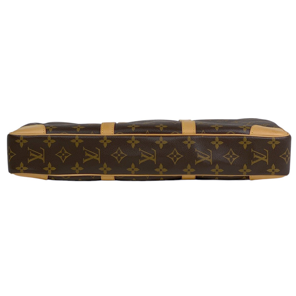 ルイ・ヴィトン ポルトドキュマン ヴォワヤージュ ハンドバッグ 旅行 ビジネスバッグ モノグラム ブラウン M53361 メンズ 【中古】brbag