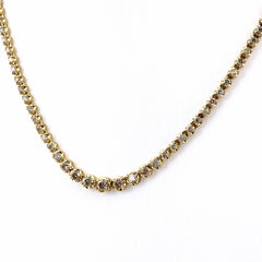 メレダイヤ デザインネックレス YG イエローゴールド ネックレス K18 ダイヤモンド レディース 【中古】nbjwl