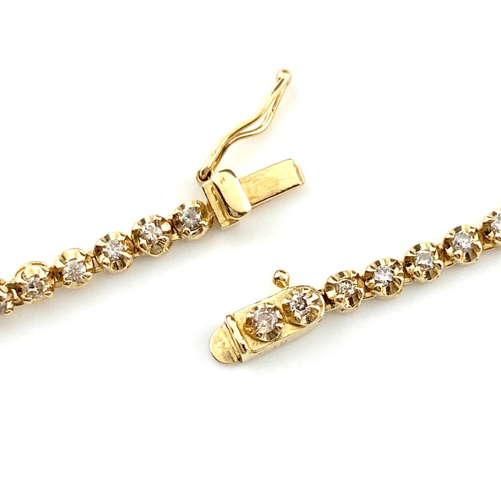 メレダイヤ デザインネックレス YG イエローゴールド ネックレス K18 ダイヤモンド レディース 【中古】nbjwl