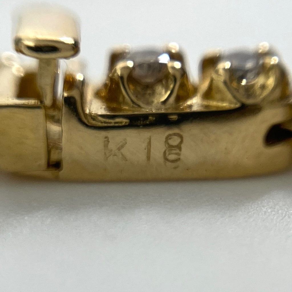 メレダイヤ デザインネックレス YG イエローゴールド ネックレス K18 ダイヤモンド レディース 【中古】nbjwl