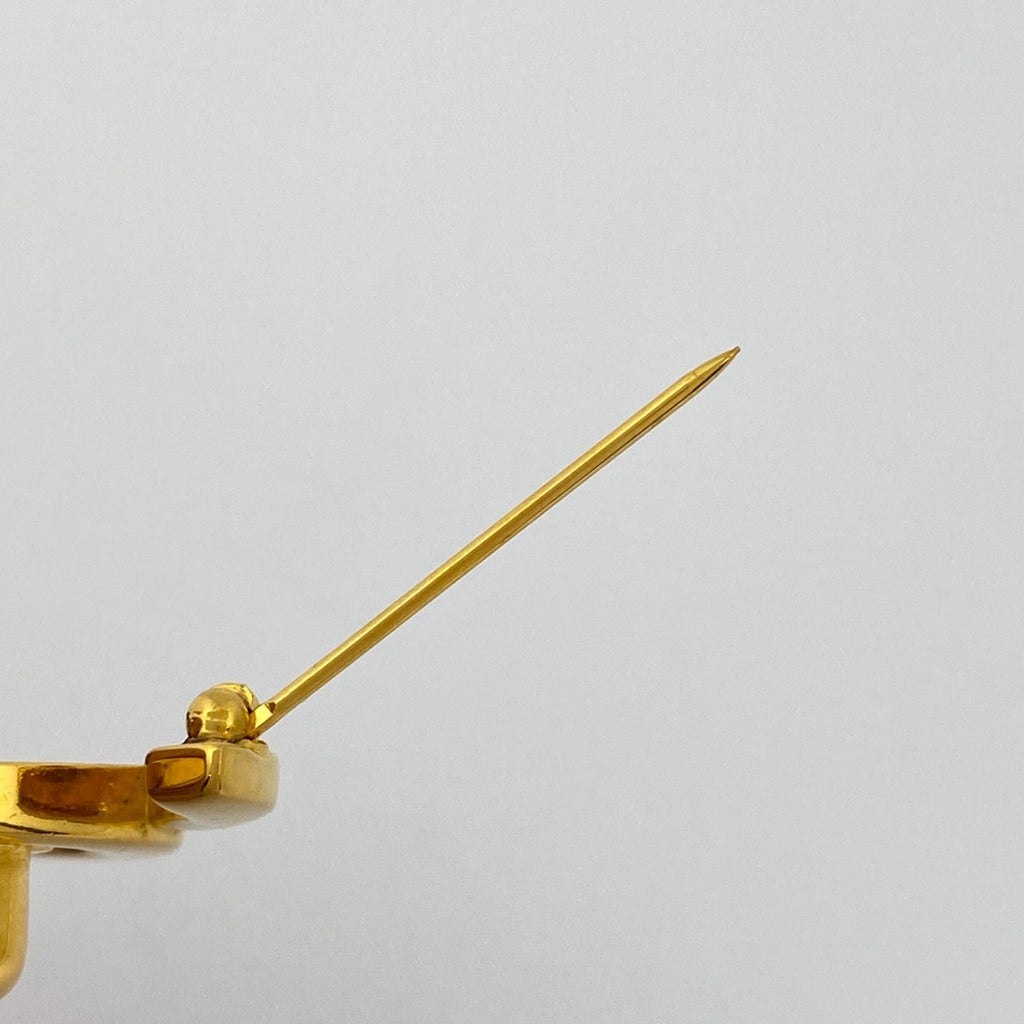 シャネル ターンロック ブローチ ココマーク ブローチ GP ゴールド レディース 【中古】bracc