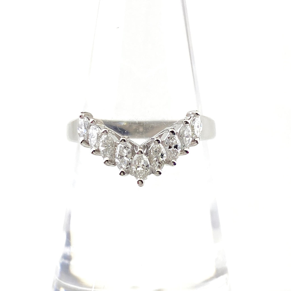 メレダイヤ デザインリング プラチナ 指輪 リング 12号 Pt900 ダイヤモンド レディース 【中古】nbjwl