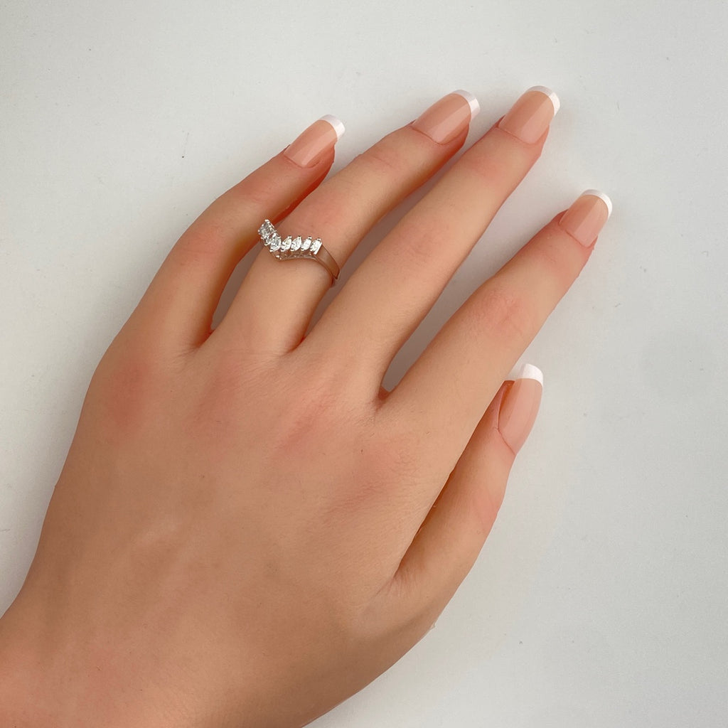 メレダイヤ デザインリング プラチナ 指輪 リング 12号 Pt900 ダイヤモンド レディース 【中古】nbjwl