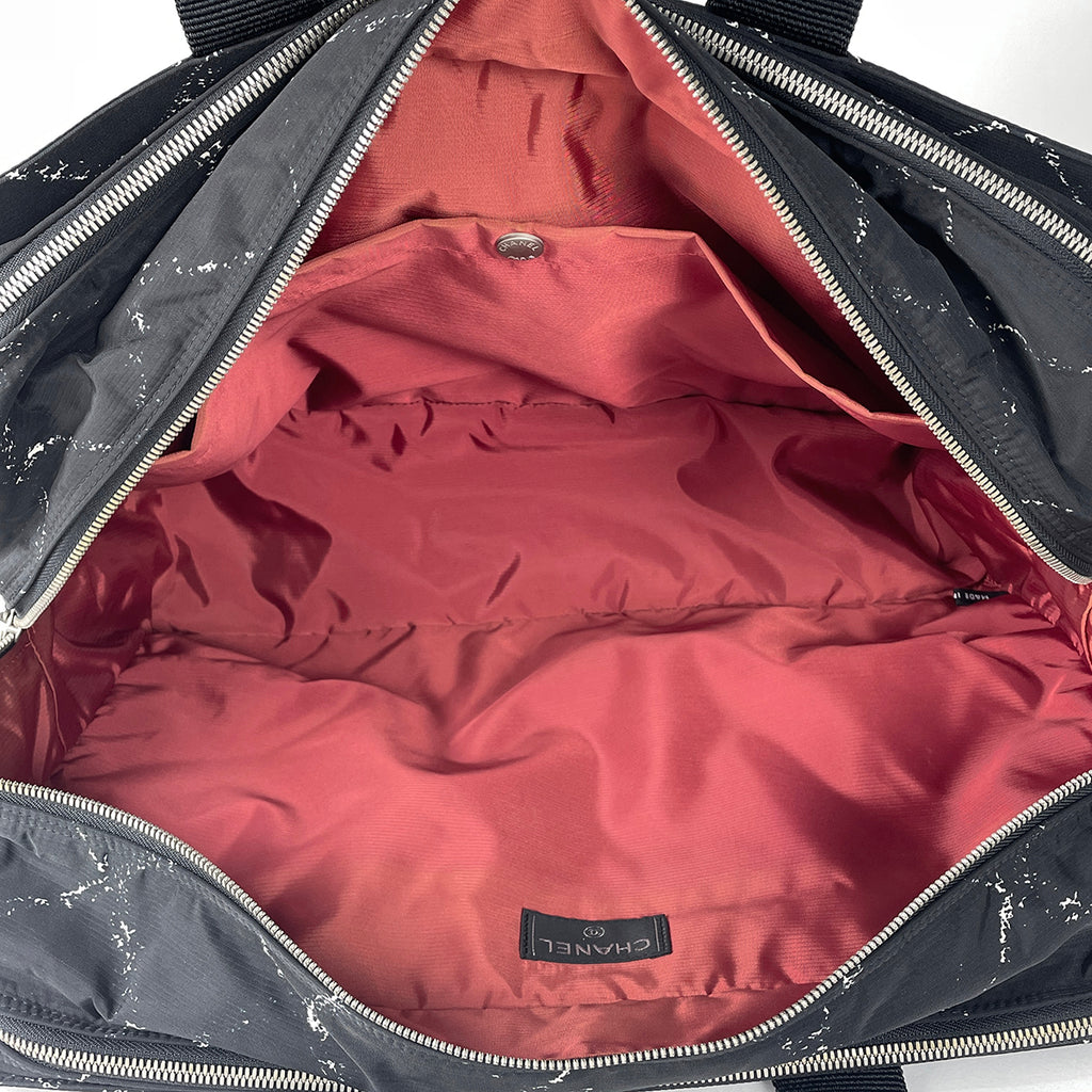 シャネル 旧トラベルライン ハンドバッグ 旅行バッグ ボストンバッグ ハンドバッグ ナイロン ブラック レディース 【中古】brbag